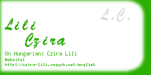 lili czira business card